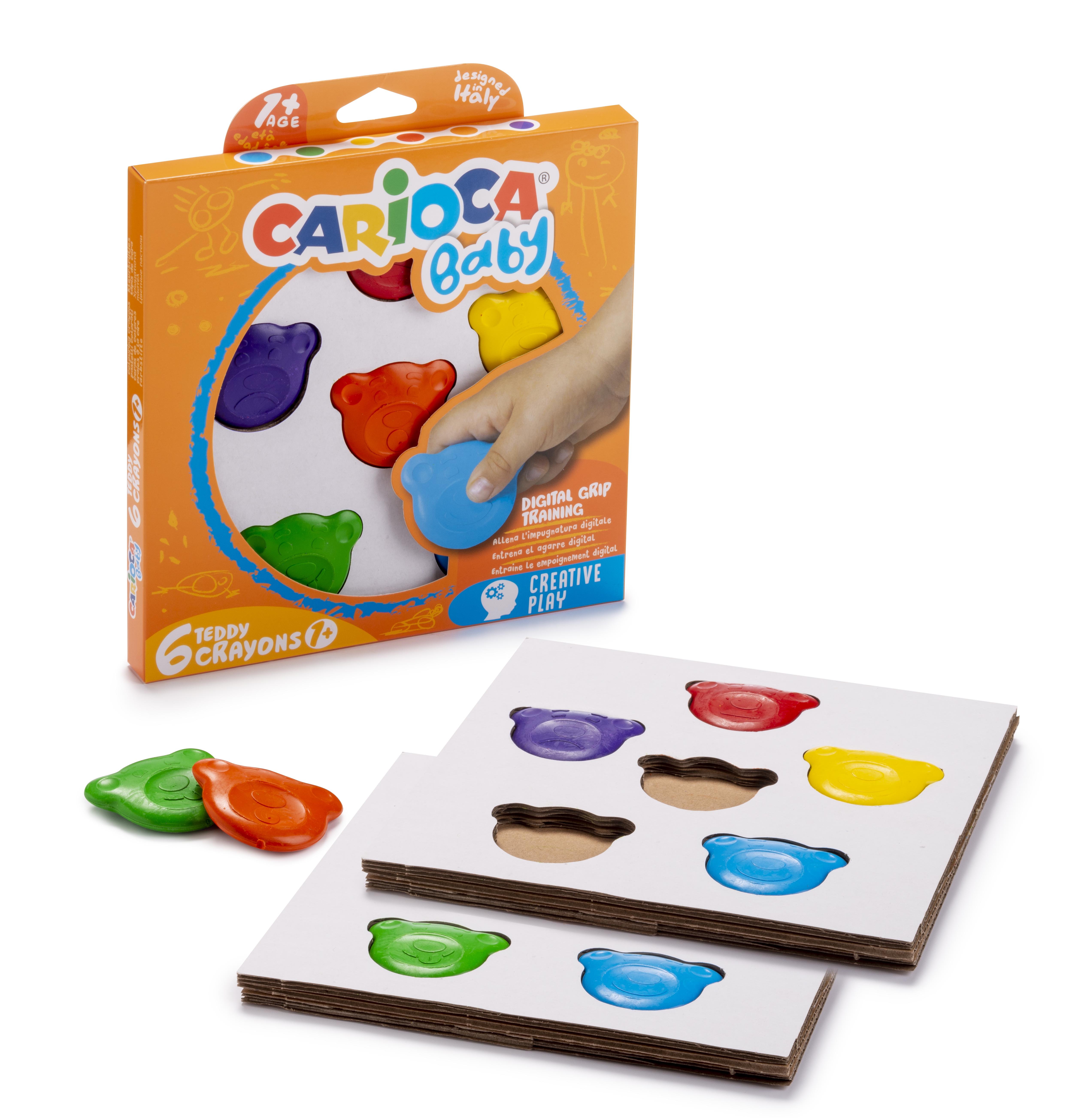 Carioca Baby Teddy Crayons - Pack of 6